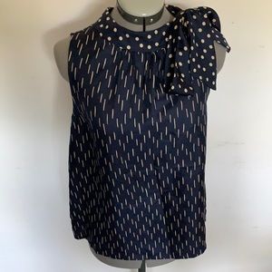Anthropologie Portrait of a Girl navy blue top